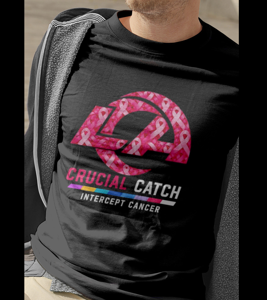 Los Angeles Rams Crucial Catch Intercept Cancer Pink Ribbon Awareness 2026 T-Shirt