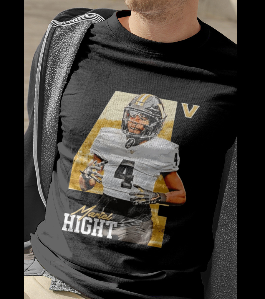 Vanderbilt Commodores Martel Hight 4 NCAA Football Player T-Shirt