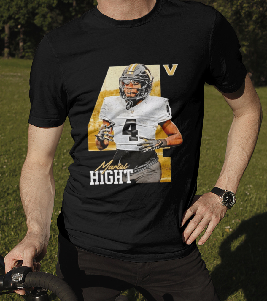 Vanderbilt Commodores Martel Hight 4 NCAA Football Player T-Shirt