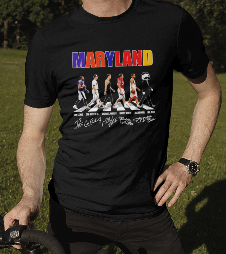 Maryland Ray Lewis Cal Ripken Jr Michael Phelps Randy White Juan Dixon Mr Boh T-Shirt