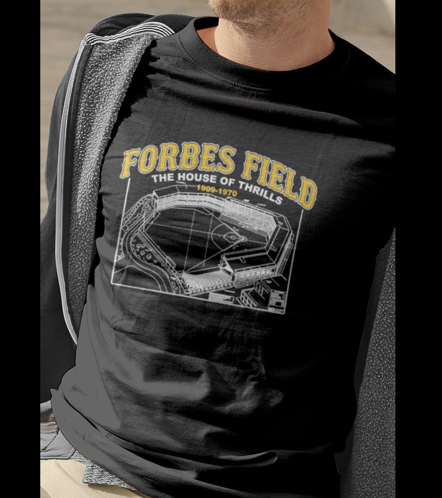 Forbes Field The House Of Thrills 1909 1970 Blueprint Pittsburgh PA T-Shirt