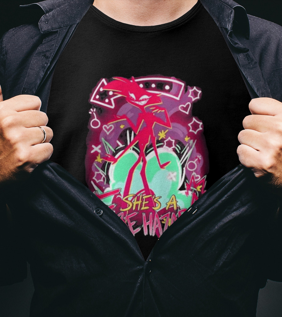 Hazbin Angel Dust She's A Fire Hazard T-Shirt