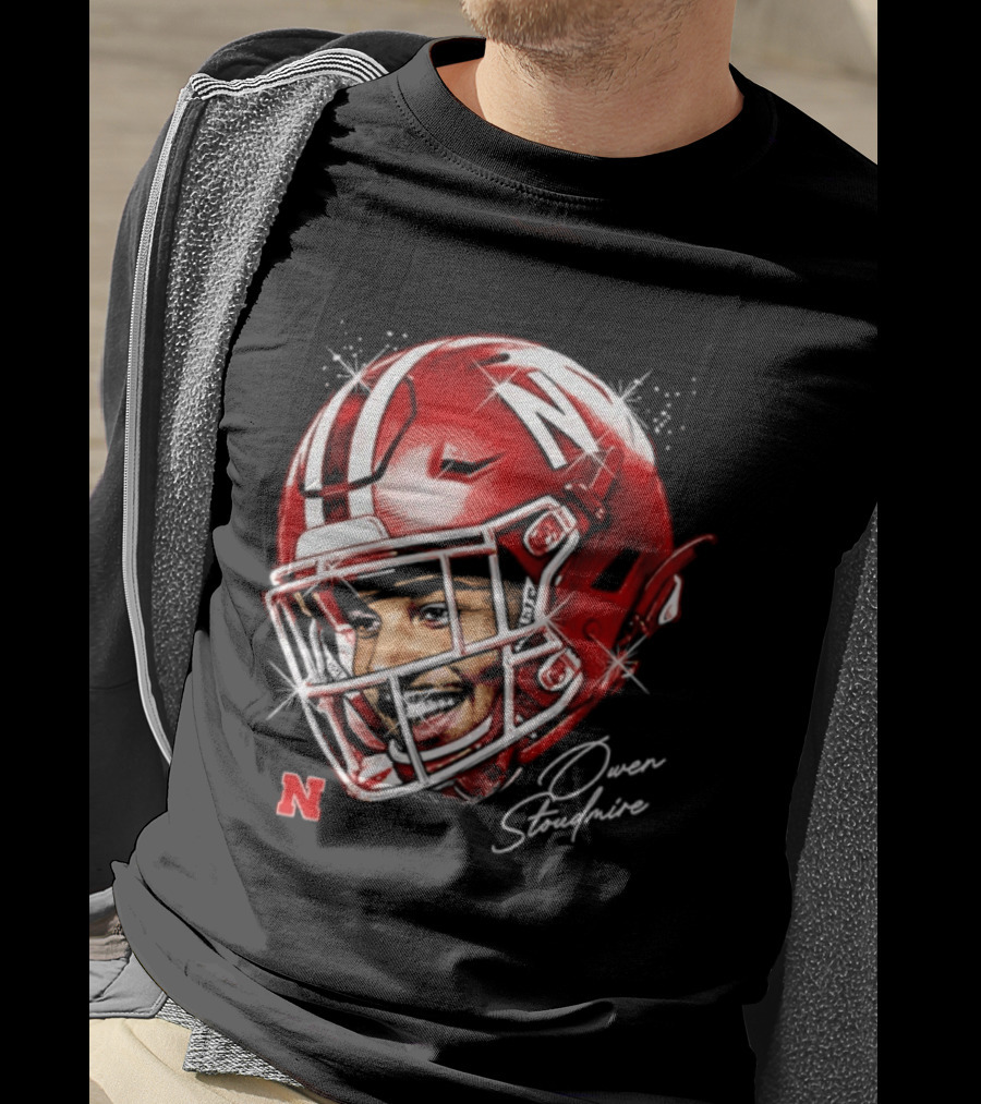 Owen Stoudmire Nebraska Cornhuskers Football Helmet T-Shirt