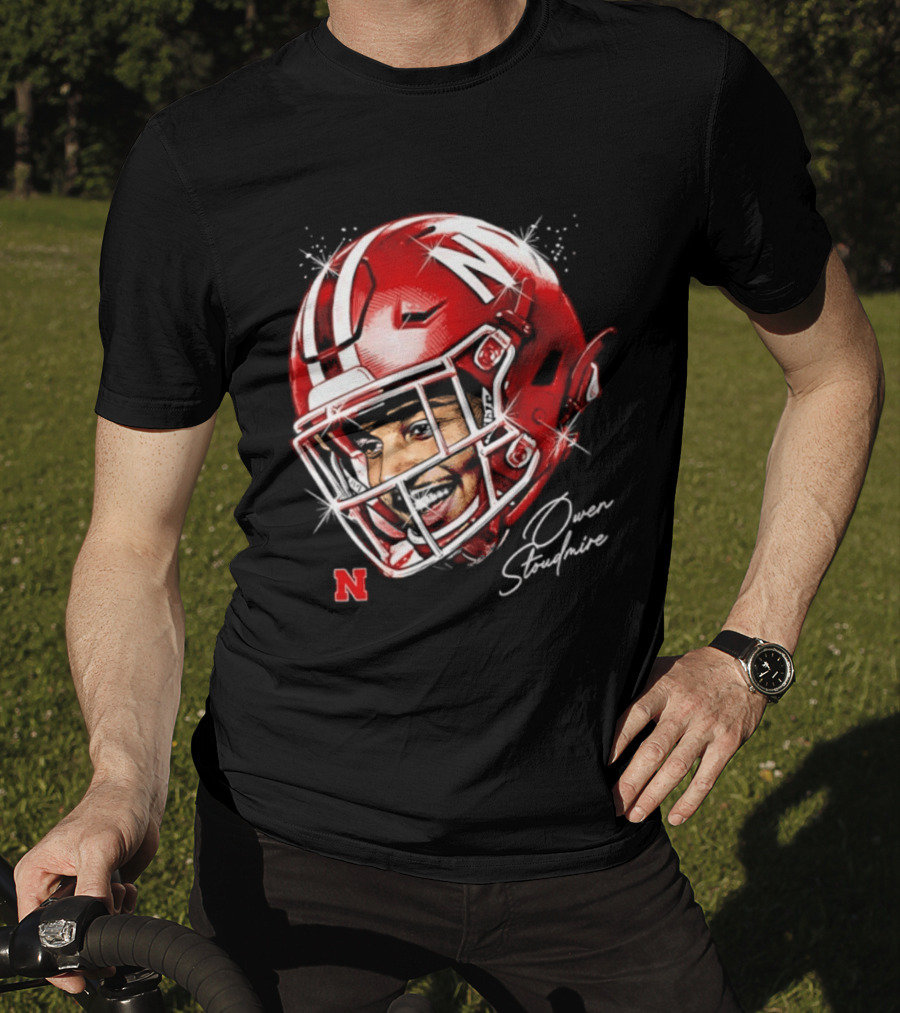 Owen Stoudmire Nebraska Cornhuskers Football Helmet T-Shirt