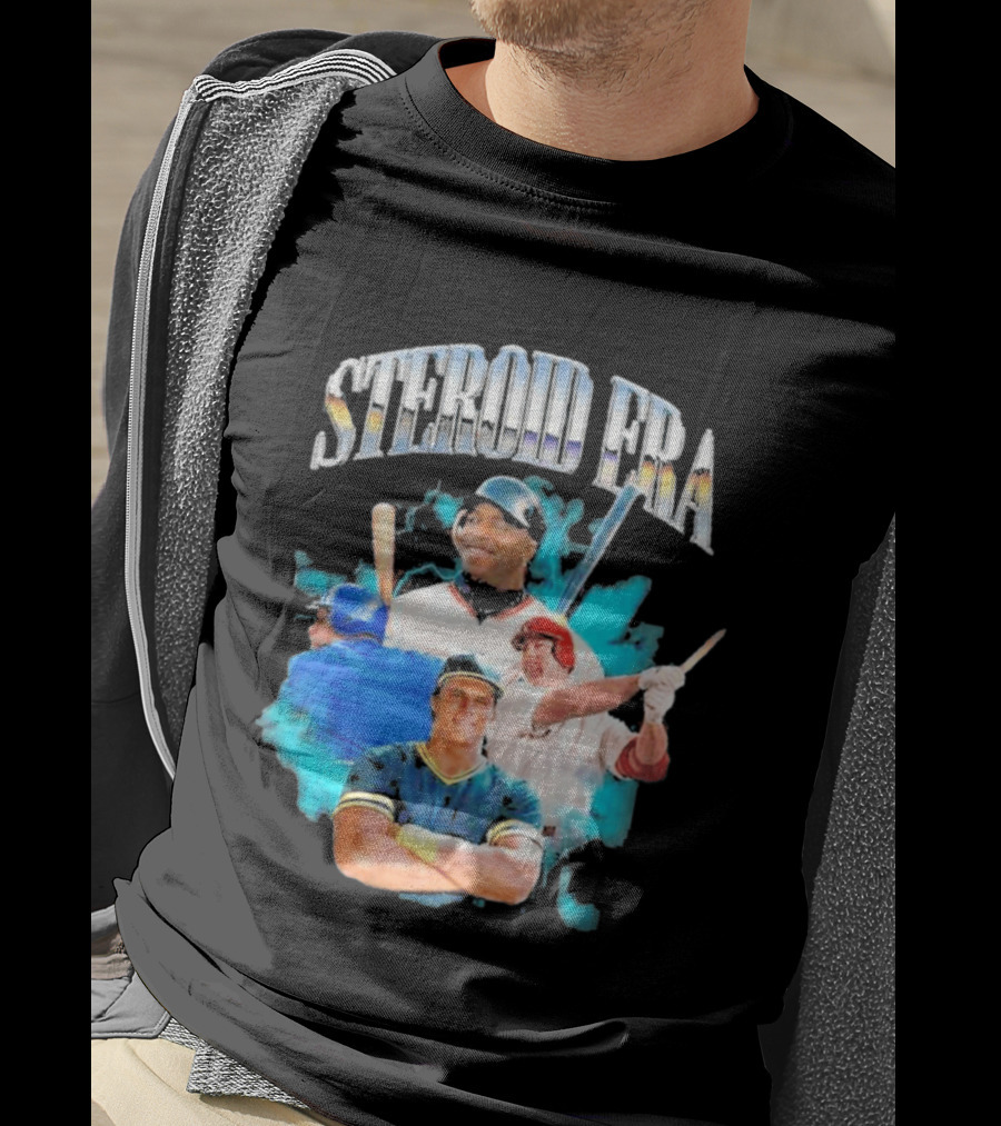 Steroid Era Baseball Players Montage With Bats And Uniforms T-Shirt