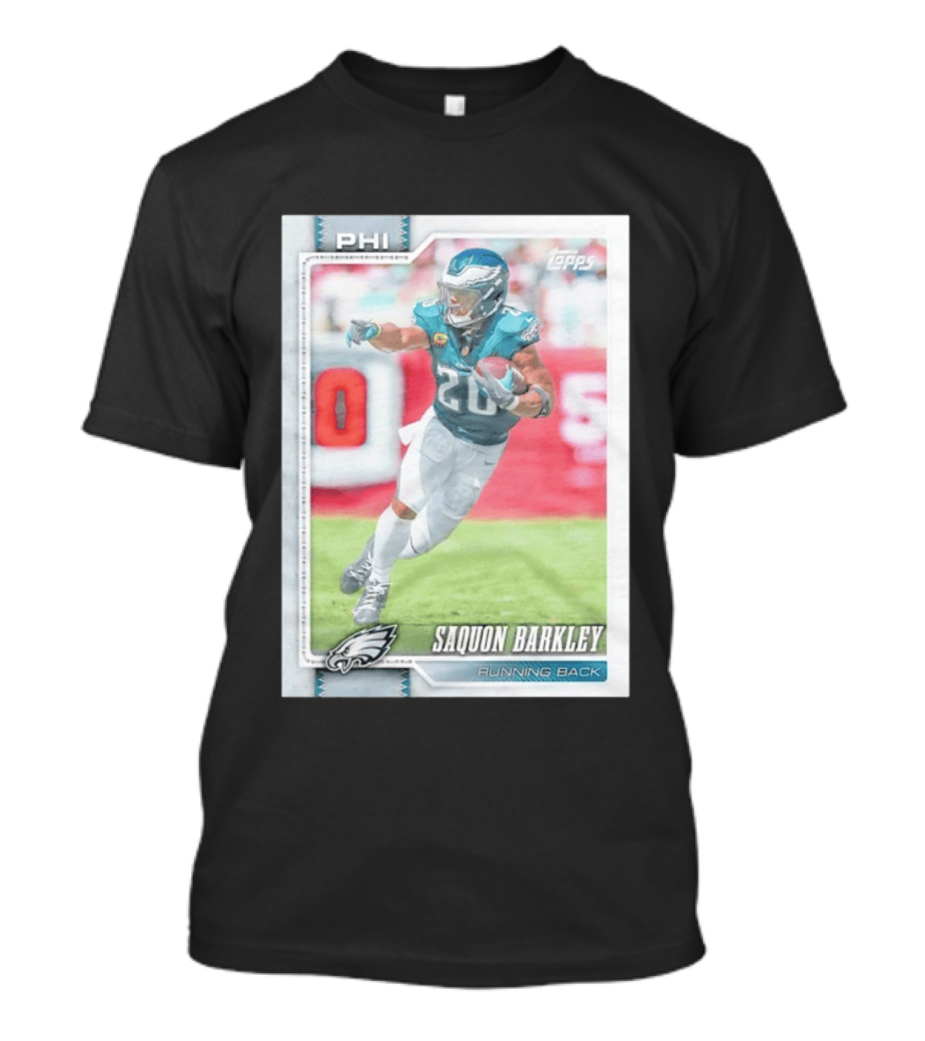 Saquon Barkley Topps Philadelphia Eagles 2026 Running Back Card T-Shirt