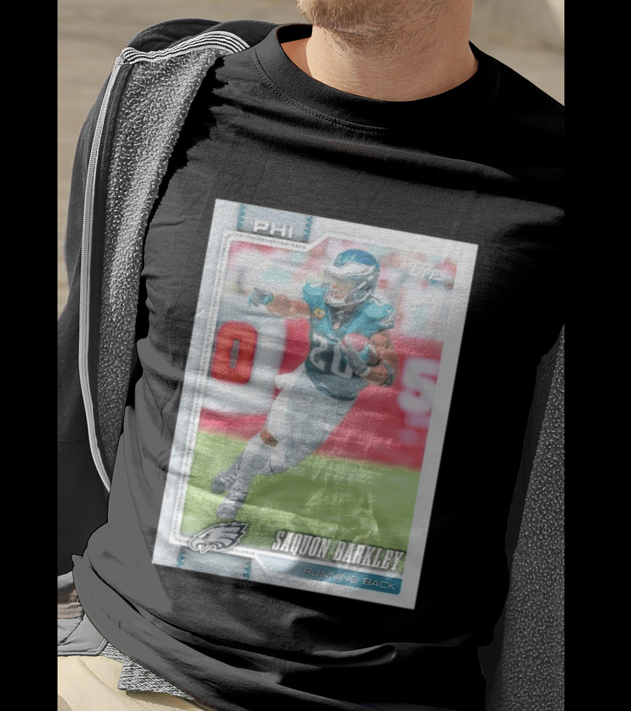 Saquon Barkley Topps Philadelphia Eagles 2026 Running Back Card T-Shirt