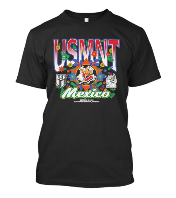 USMNT Vs Mexico 2026 Soccer Floral Celebration T-Shirt