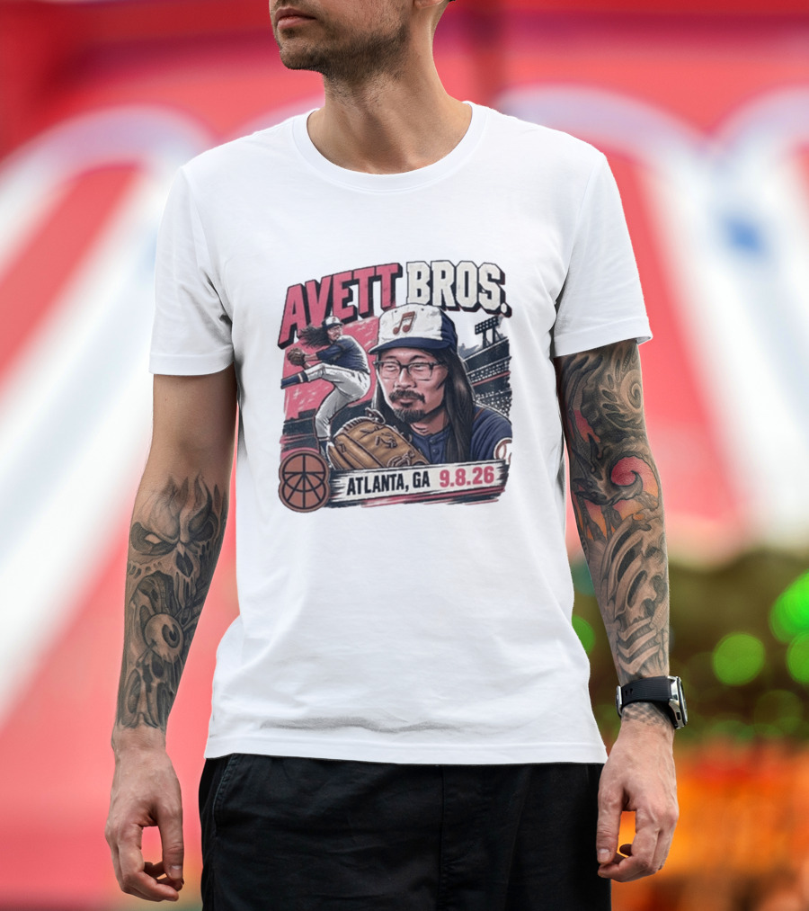 Avett Bros Baseball Themed Atlanta GA Sep 08 2026 Concert T-Shirt