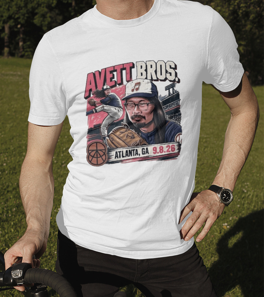 Avett Bros Baseball Themed Atlanta GA Sep 08 2026 Concert T-Shirt