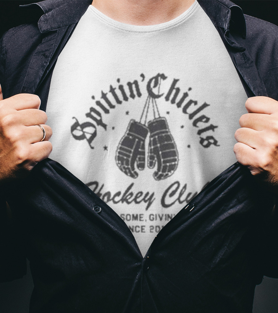 Spittin Chiclets Hockey Club Vintage Gloves Since 1908 T-Shirt