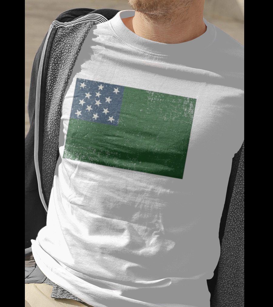 Vermont Historical Green Mountain Boys Flag Distressed T-Shirt