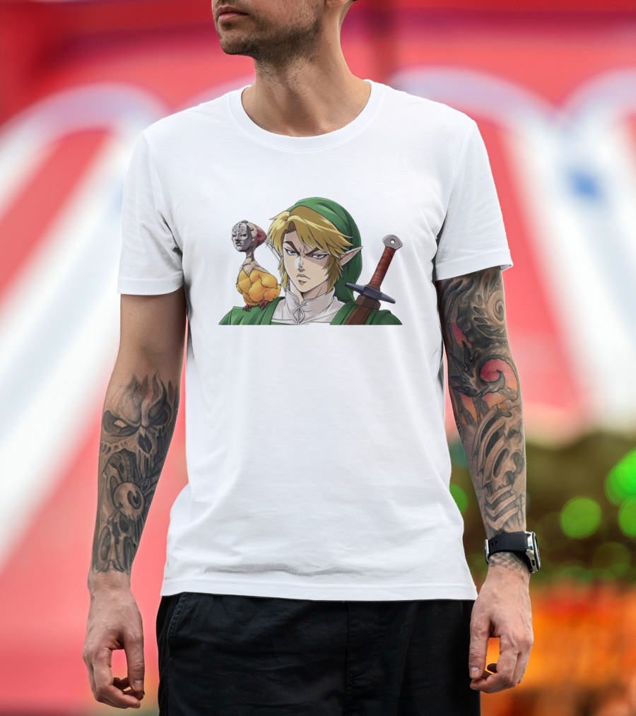 Link Dio Brando Fusion With Cucco JoJo References T-Shirt