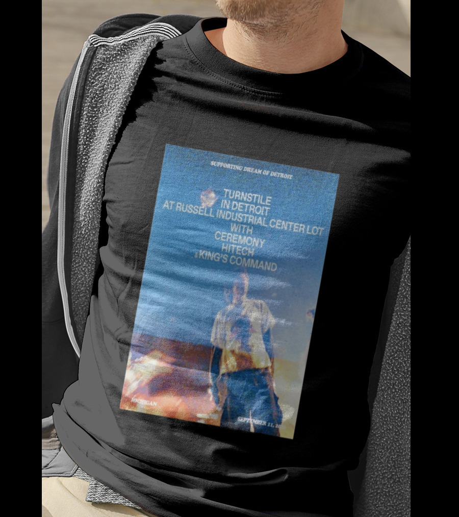 Supporting Dream Of Detroit Turnstile Russell Industrial Center Ceremony Hitech King's Command September 11 2026 Michigan T-Shirt