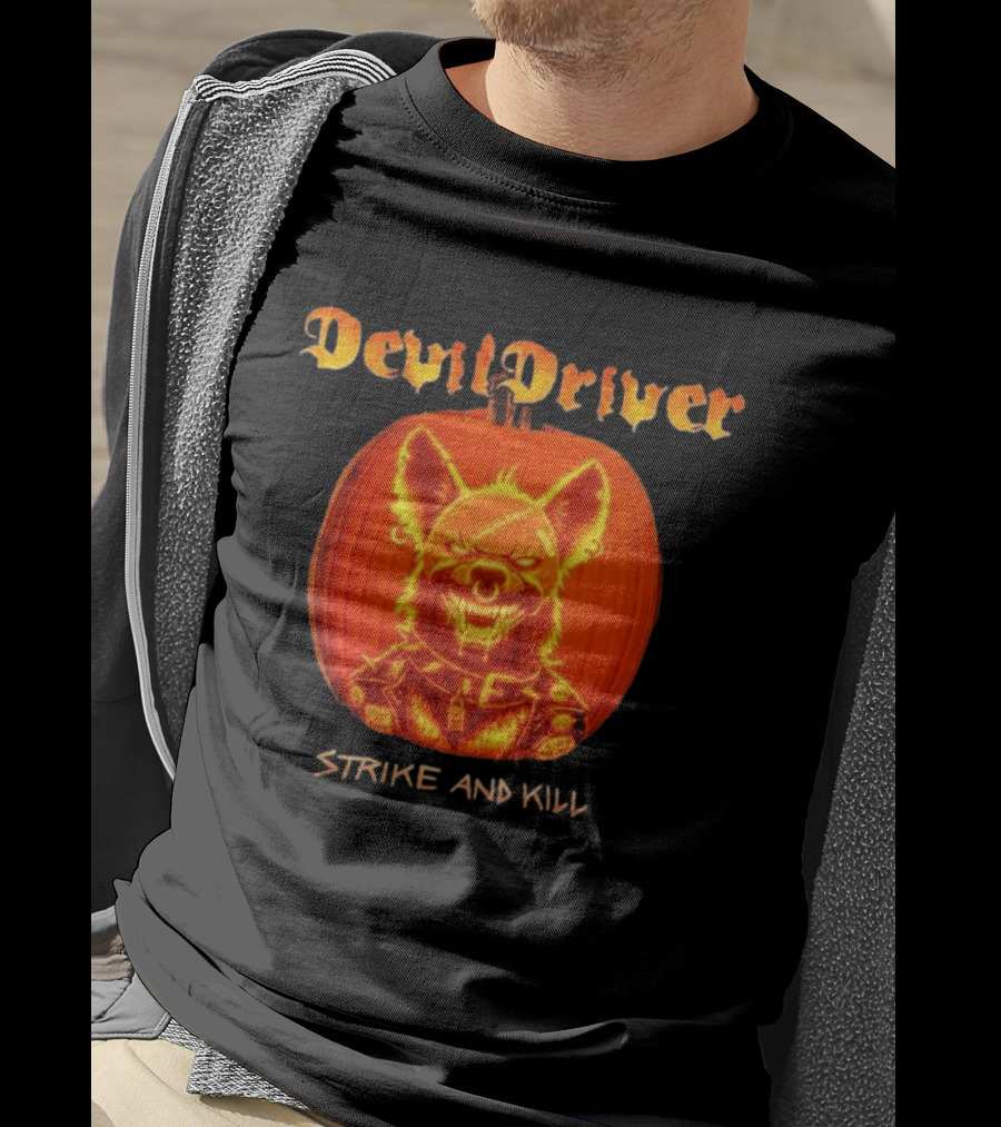 DevilDriver Halloween 2026 Strike And Kill Pumpkin T-Shirt