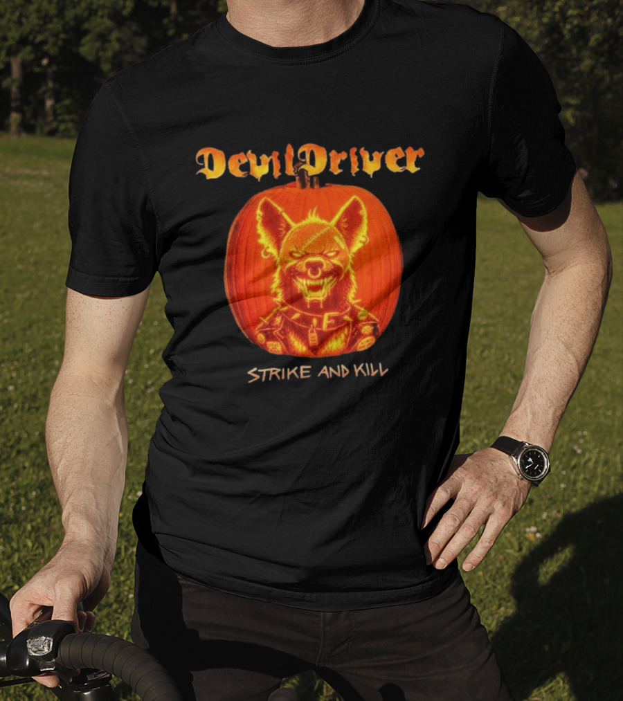 DevilDriver Halloween 2026 Strike And Kill Pumpkin T-Shirt