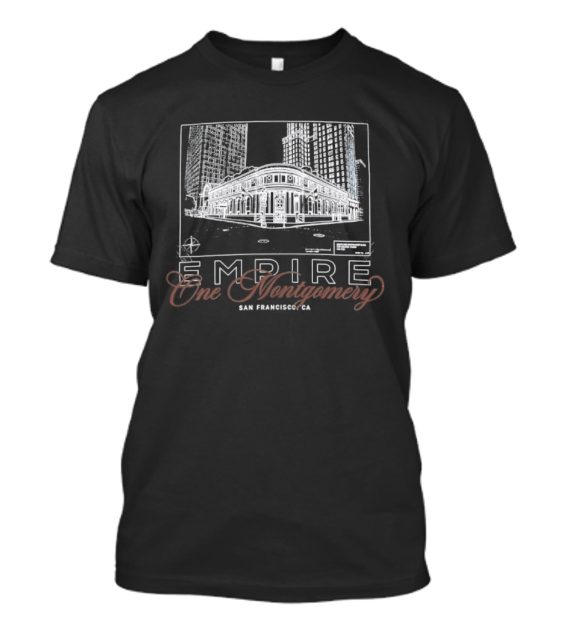 Empire One Montgomery San Francisco Skyline Building T-Shirt