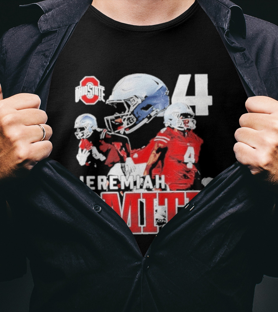 Ohio State Buckeyes NCAA Football Jeremiah Smith Number 4 T-Shirt