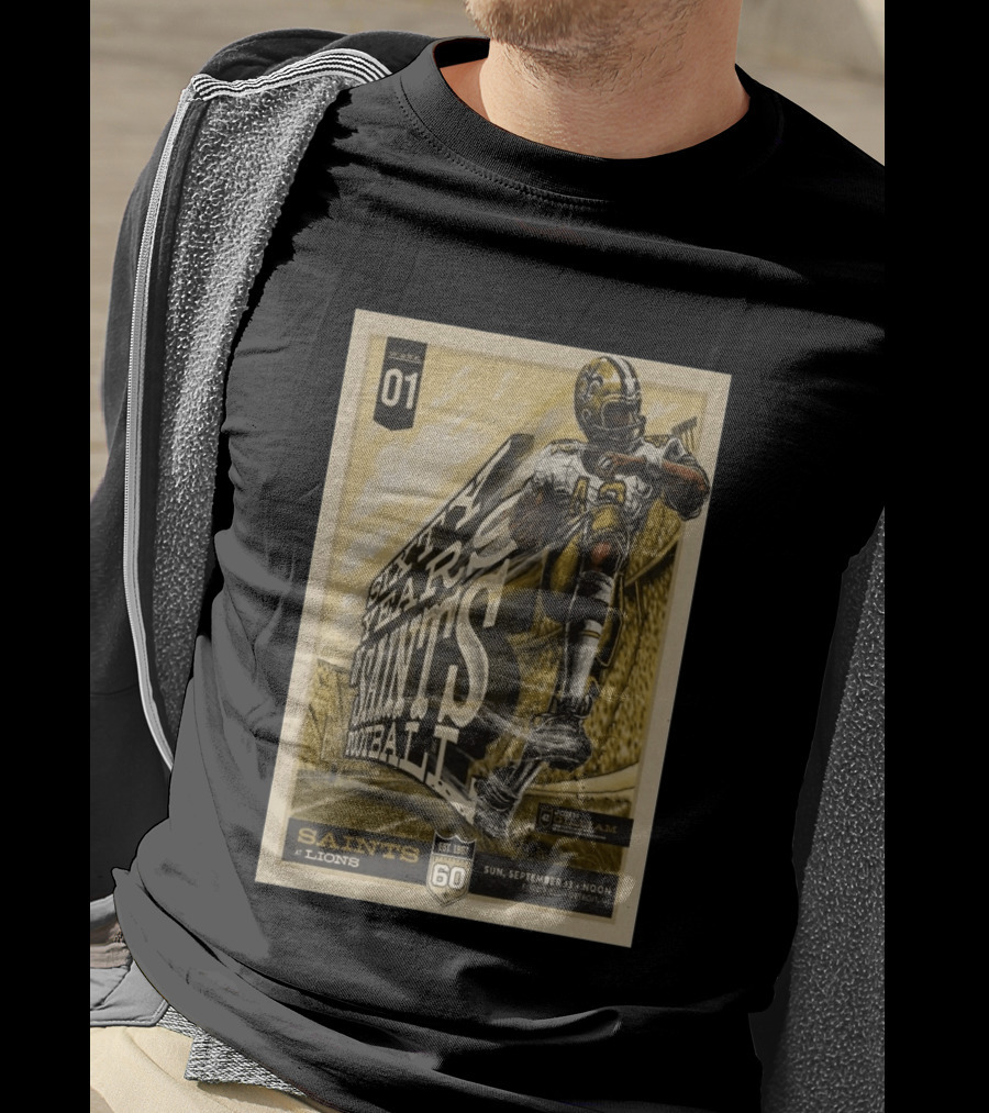 New Orleans Saints Vs Detroit Lions 60th Anniversary John Gilliam Tribute September 13 2026 Ford Field T-Shirt