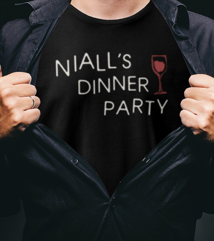 Niall Horan Store Niall's Dinner Party Wine Glass T-Shirt