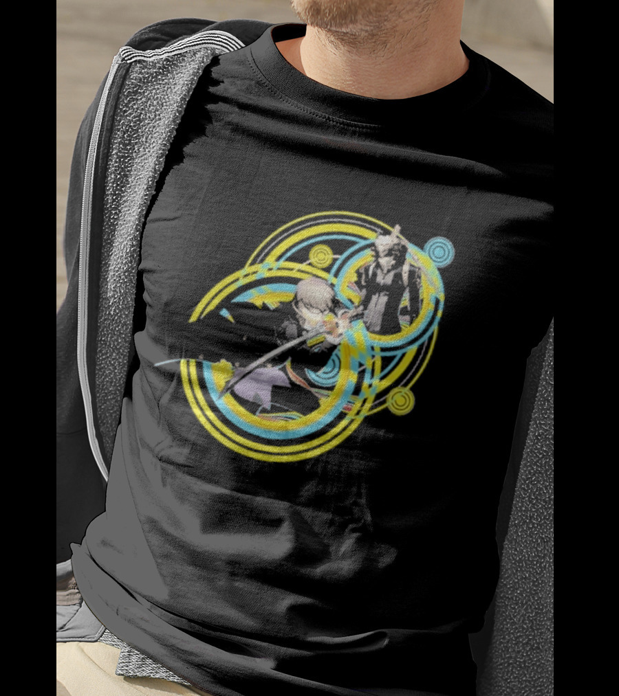 Persona 4 Revival Black Vibrant Character Artistry T-Shirt