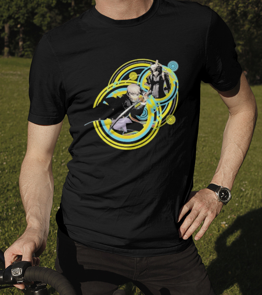 Persona 4 Revival Black Vibrant Character Artistry T-Shirt