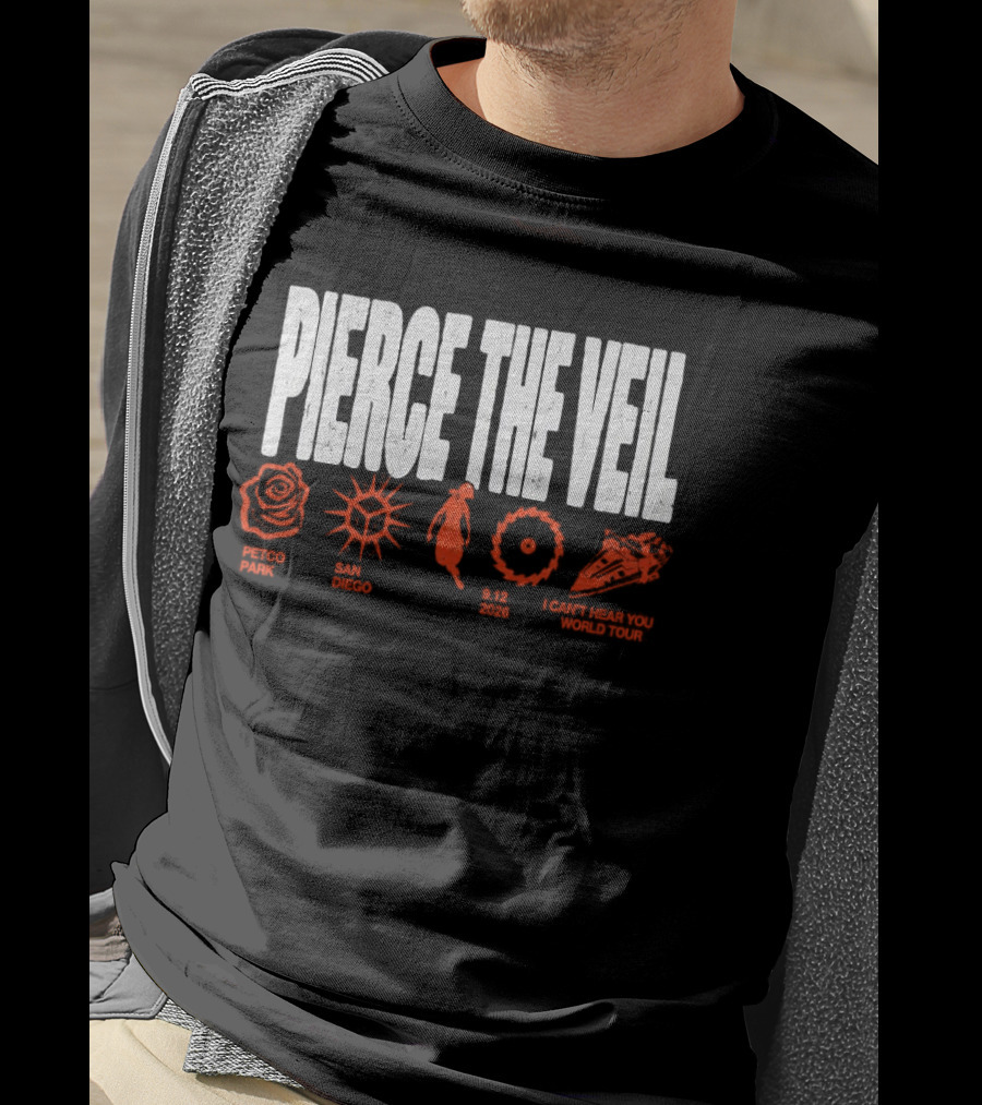 Pierce The Veil San Diego September 12 2026 Symbols Live At Petco Park T-Shirt