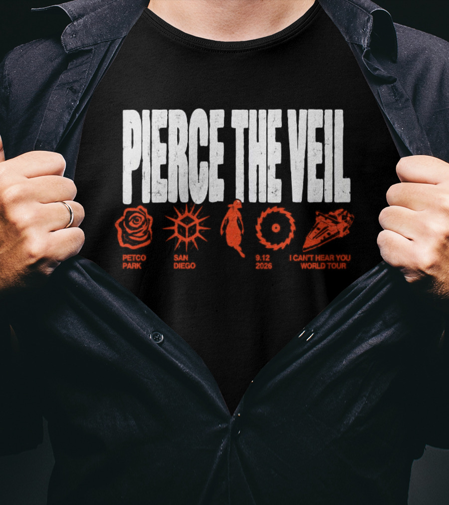 Pierce The Veil San Diego September 12 2026 Symbols Live At Petco Park T-Shirt