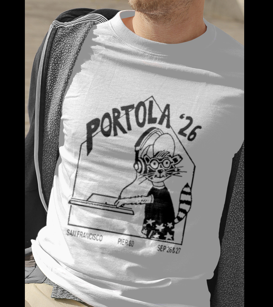 Portola 2026 San Francisco Festival DJ Cat T-Shirt