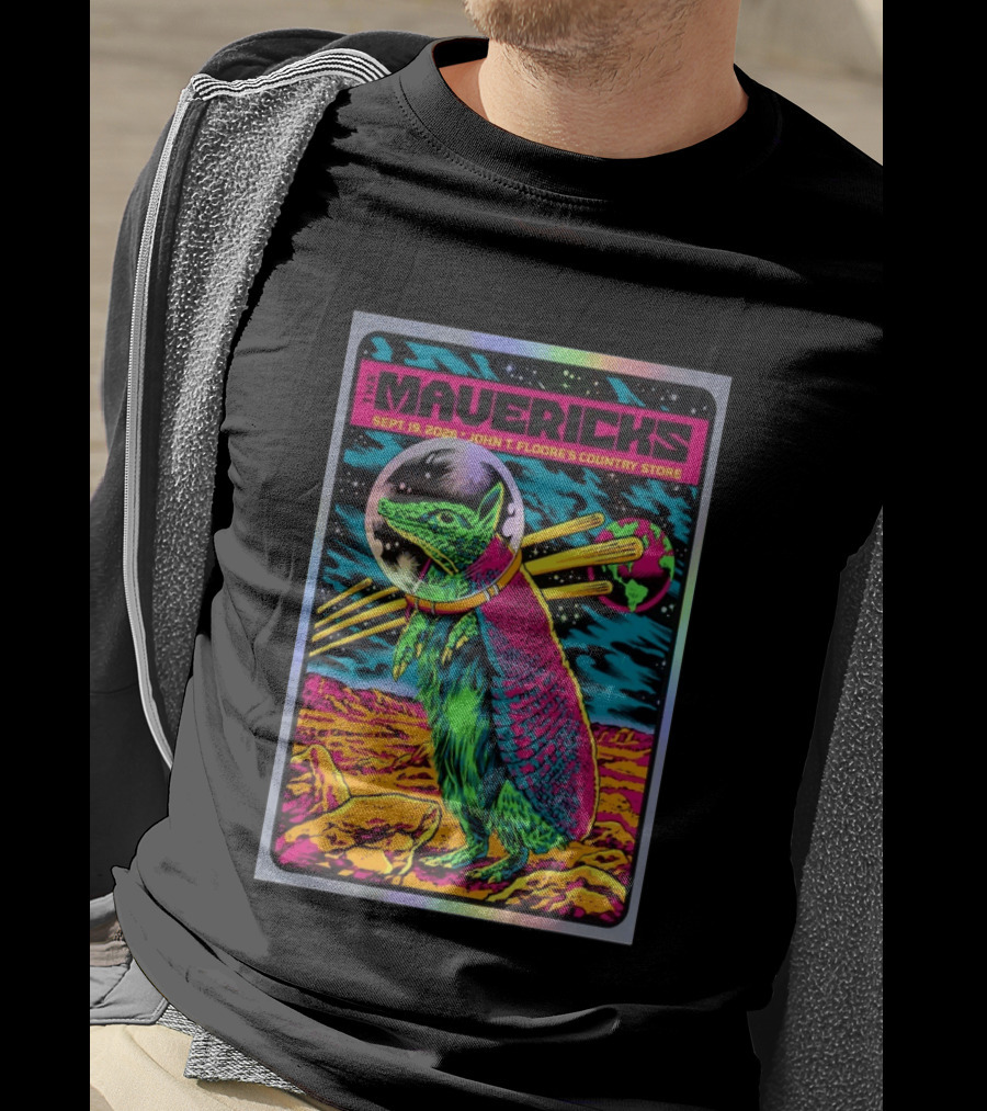 The Mavericks Sep 19 2026 Cosmic Armadillo Event John Floore Country Store Helotes TX T-Shirt