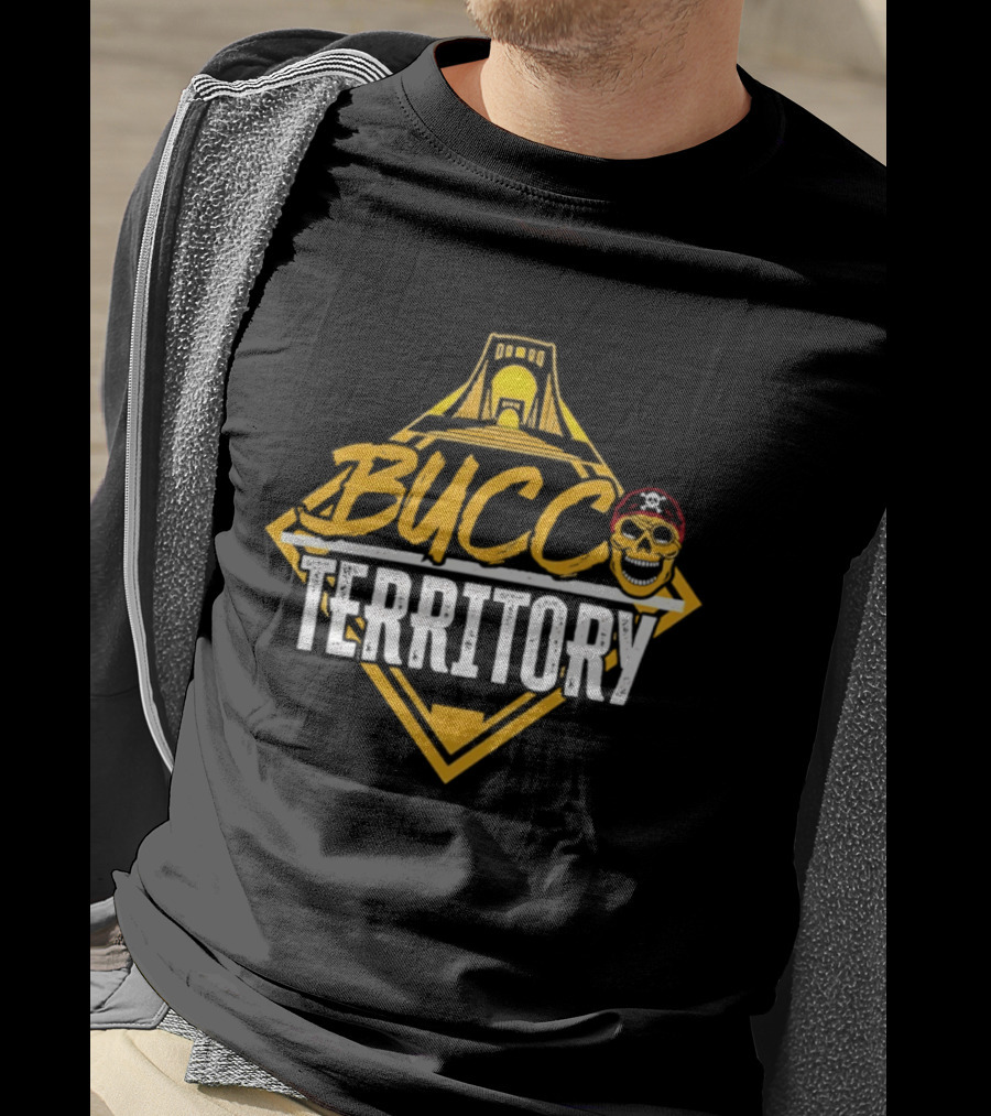 Bucco Territory Pittsburgh Pirates Fan Apparel With Skull And Ballpark T-Shirt