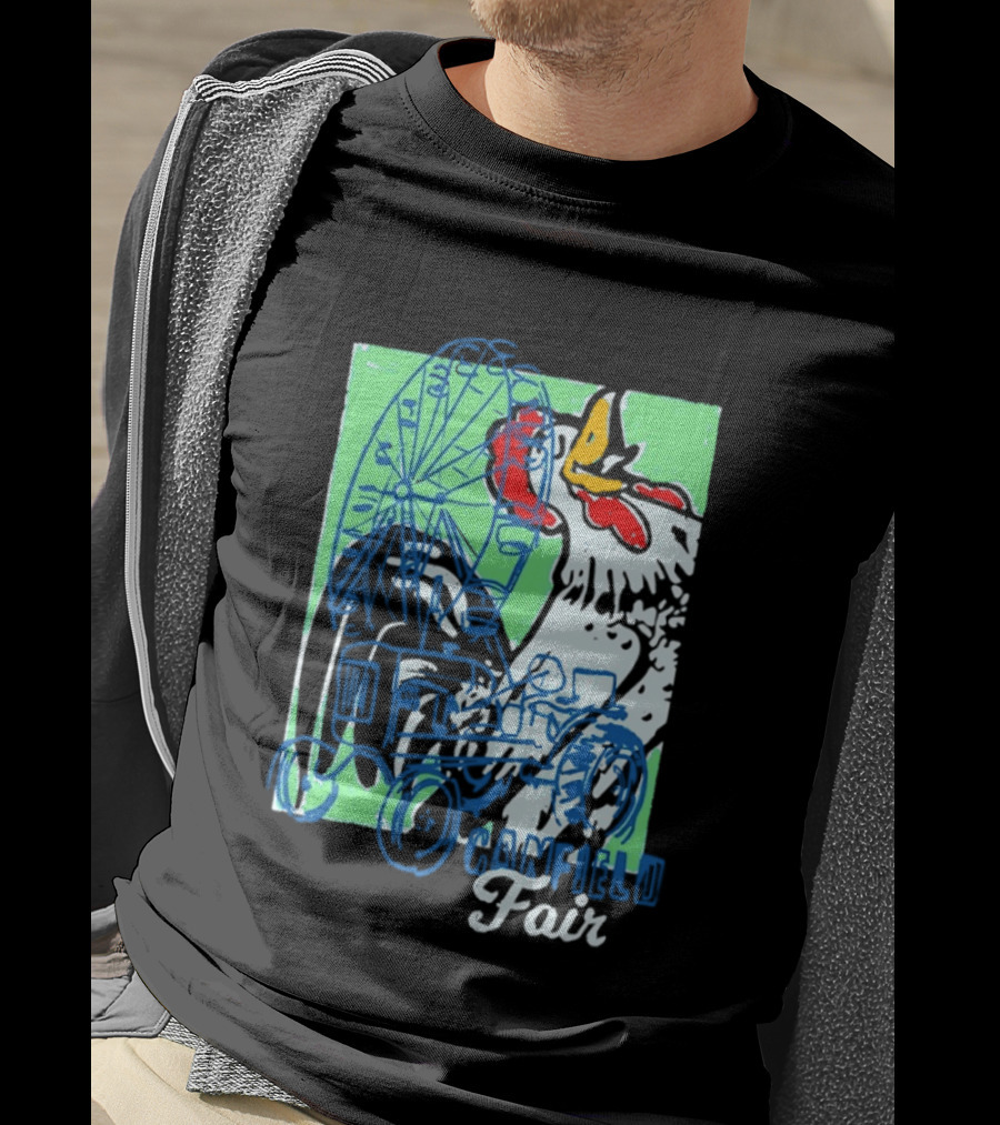 Canfield Fair Rooster Tractor Ferris Wheel Paint T-Shirt