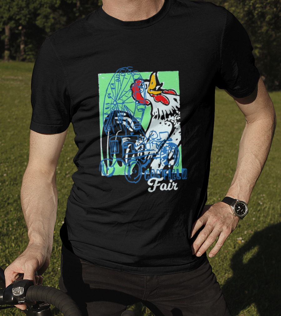 Canfield Fair Rooster Tractor Ferris Wheel Paint T-Shirt