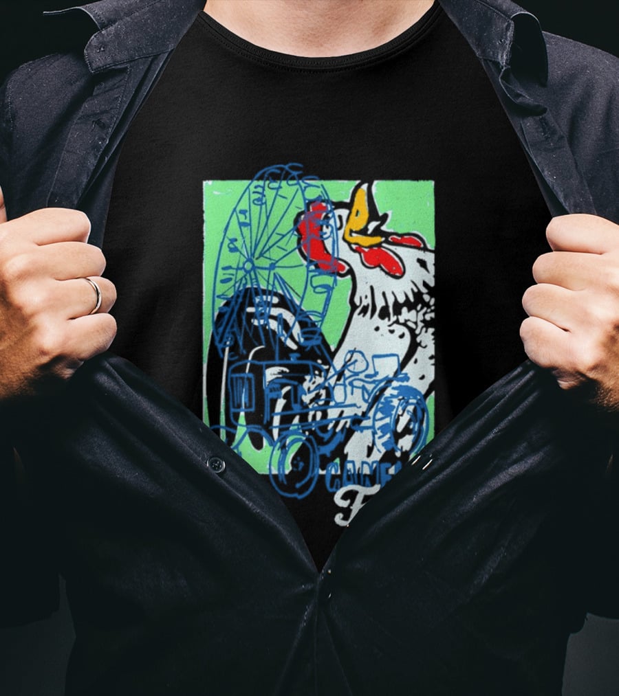 Canfield Fair Rooster Tractor Ferris Wheel Paint T-Shirt