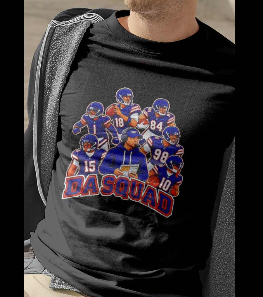 Da Squad Chicago Bear 8bit Game Quarterbacks And Coach Pixel T-Shirt