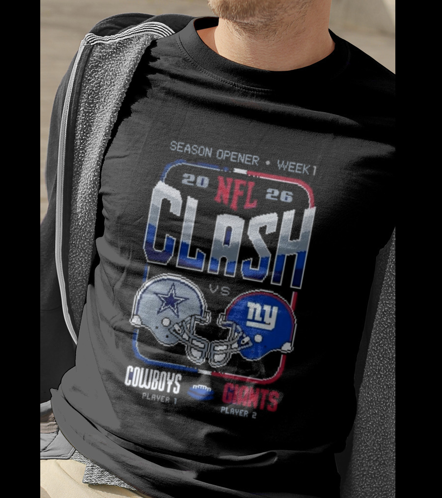 NFL Clash 2026 Cowboys Vs Giants Season Opener Week 1 Matchup T-Shirt