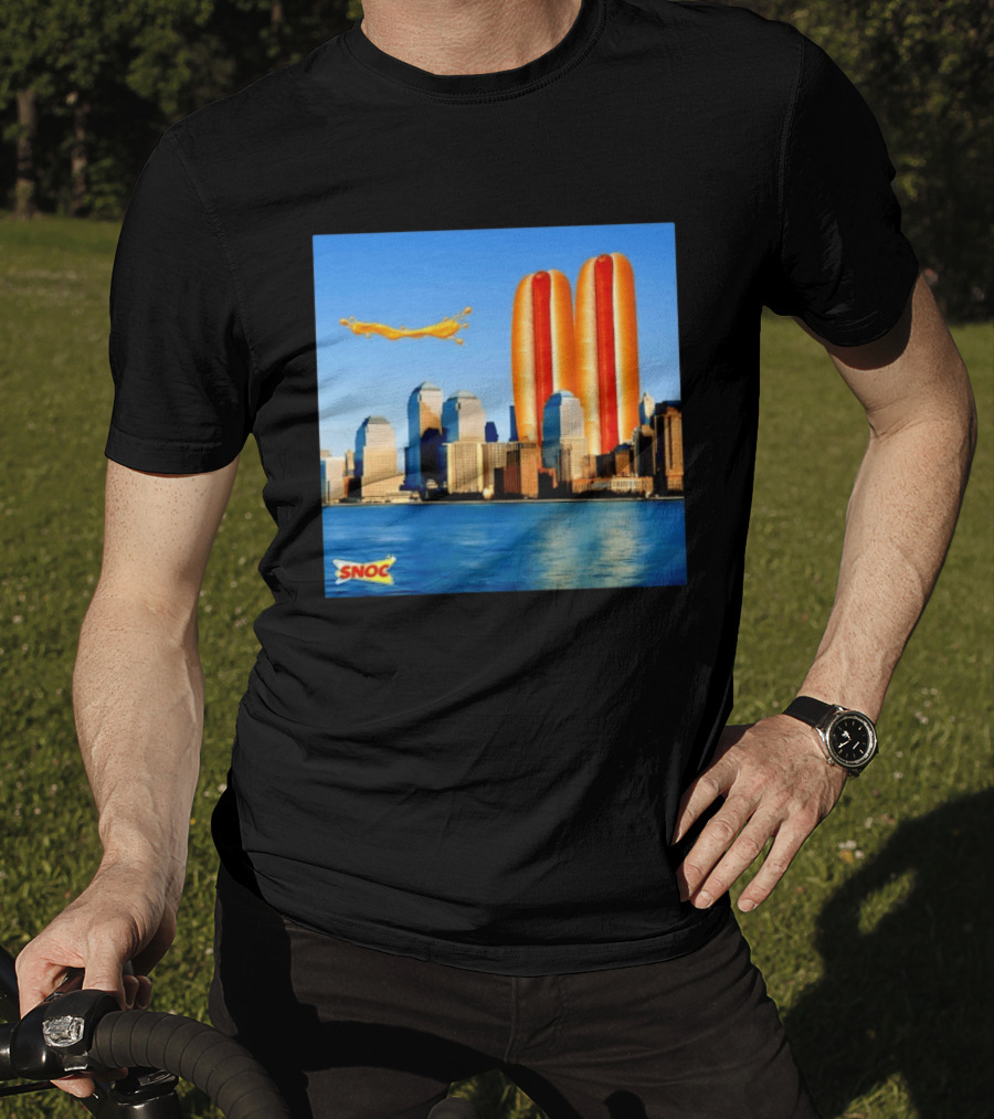 Snoc Hot Dog Twin Towers New York City 911 Event T-Shirt