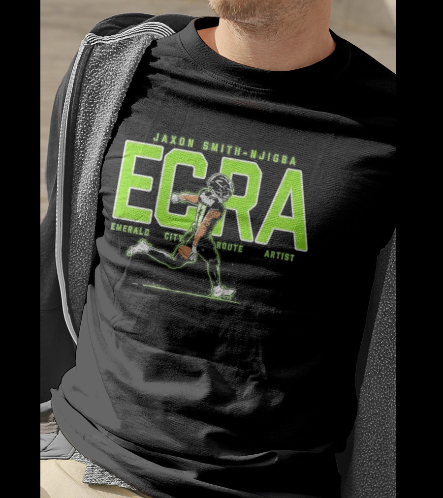 Jaxon Smith Njigba ECRA Emerald City Route Artist T-Shirt