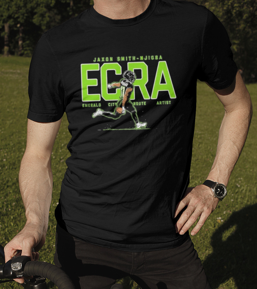 Jaxon Smith Njigba ECRA Emerald City Route Artist T-Shirt