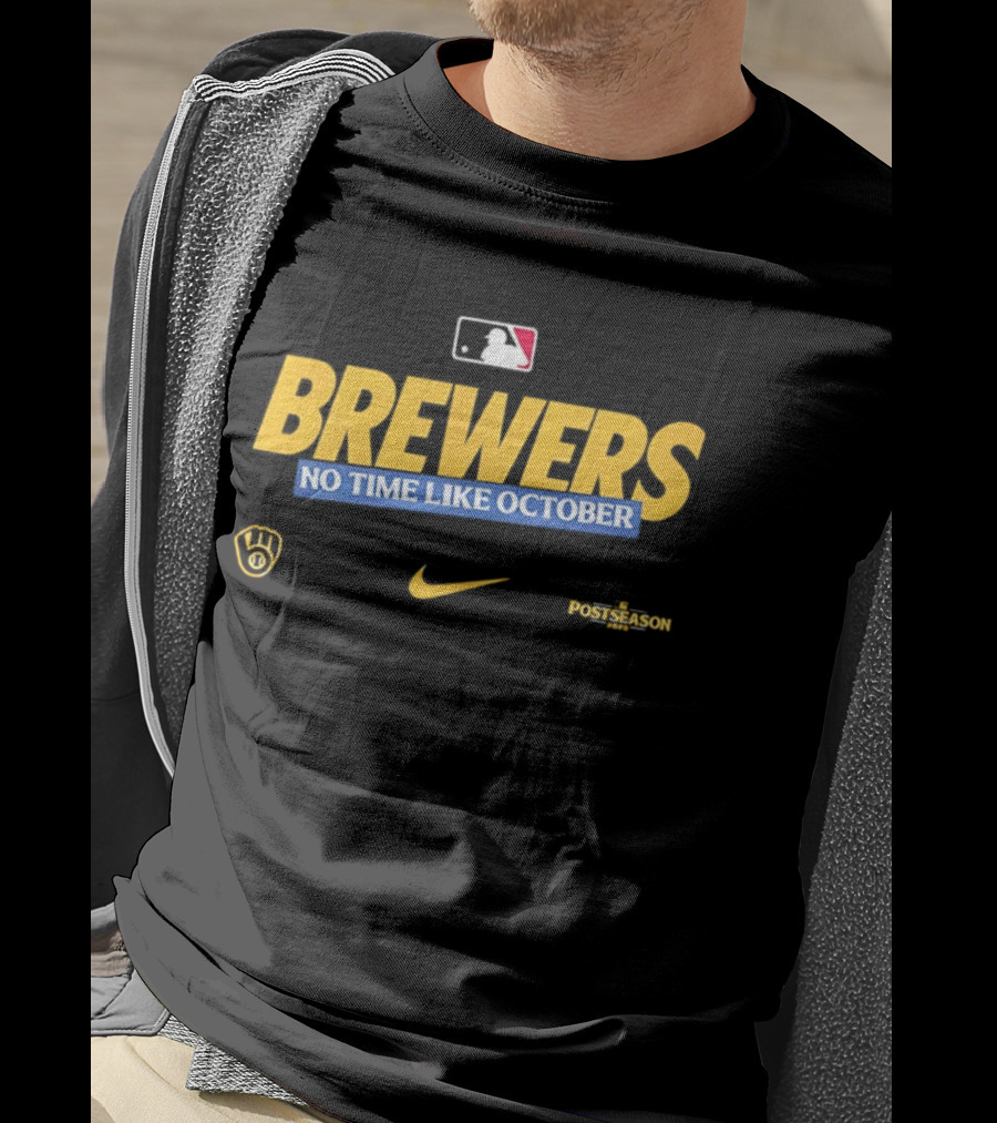 MLB Milwaukee Brewers 2026 No Time Like October Postseason Nike T-Shirt