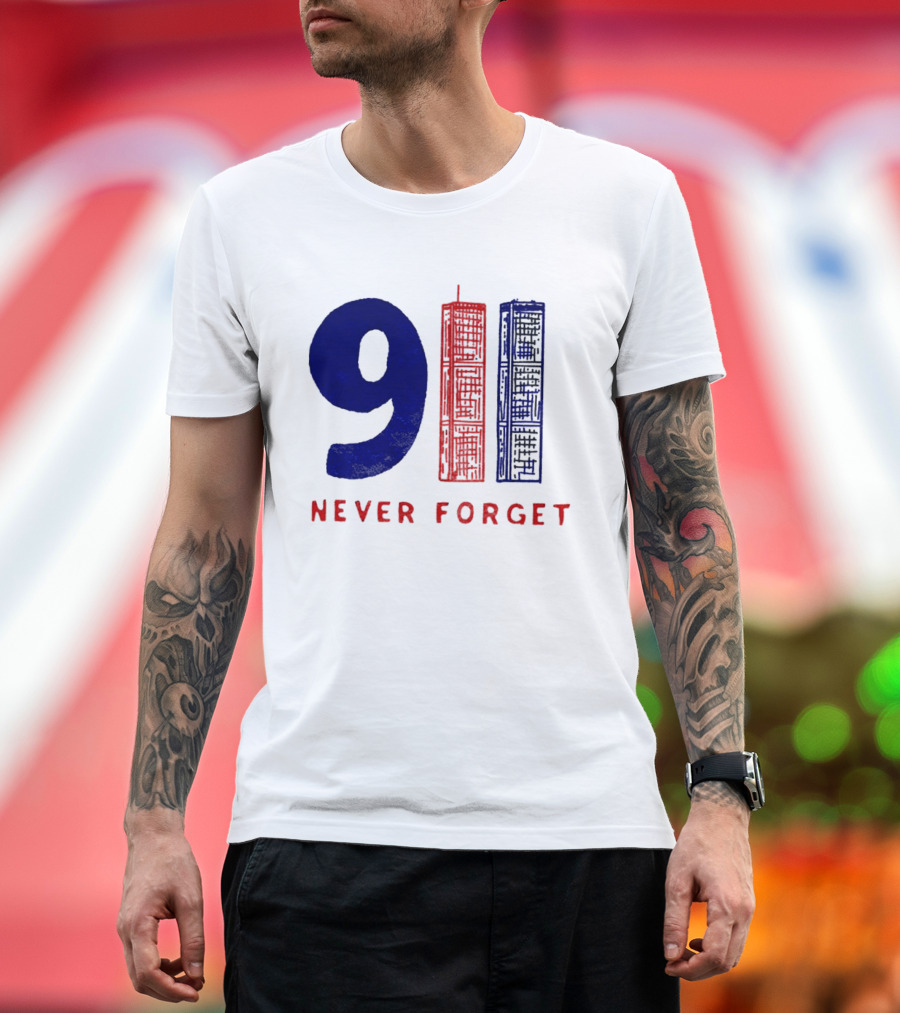 9/11 Never Forget Twin Towers American Patriotism T-Shirt