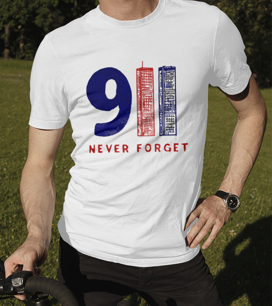9/11 Never Forget Twin Towers American Patriotism T-Shirt