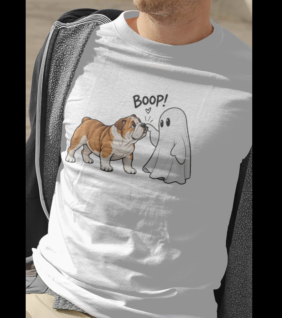 Bulldog Boop Ghost Halloween T-Shirt