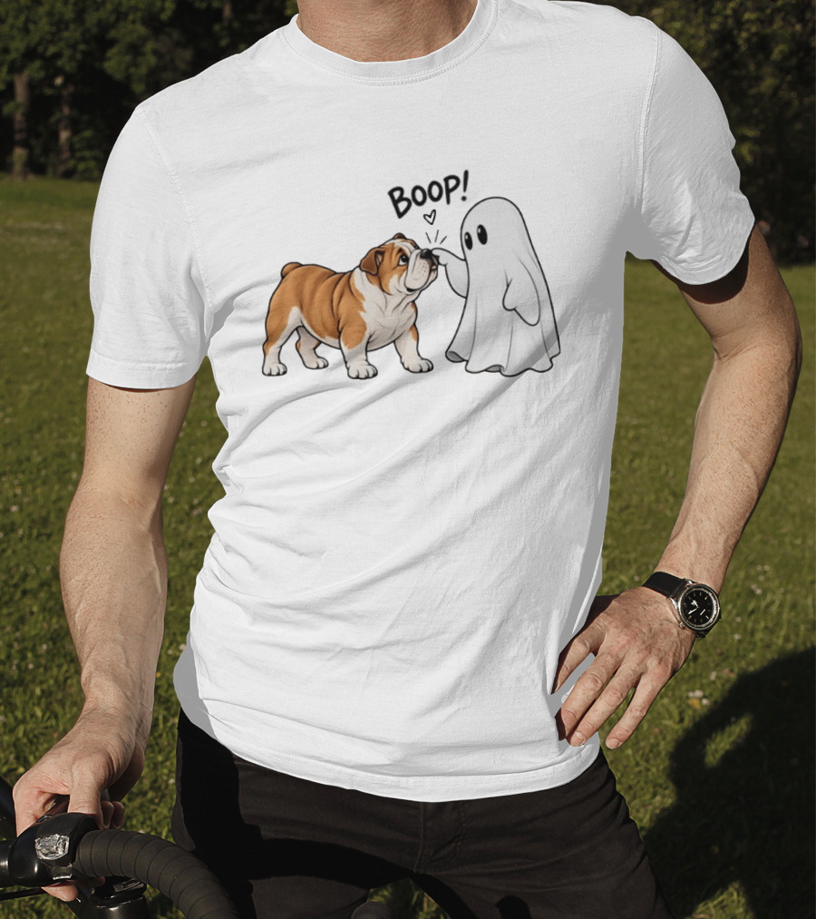 Bulldog Boop Ghost Halloween T-Shirt
