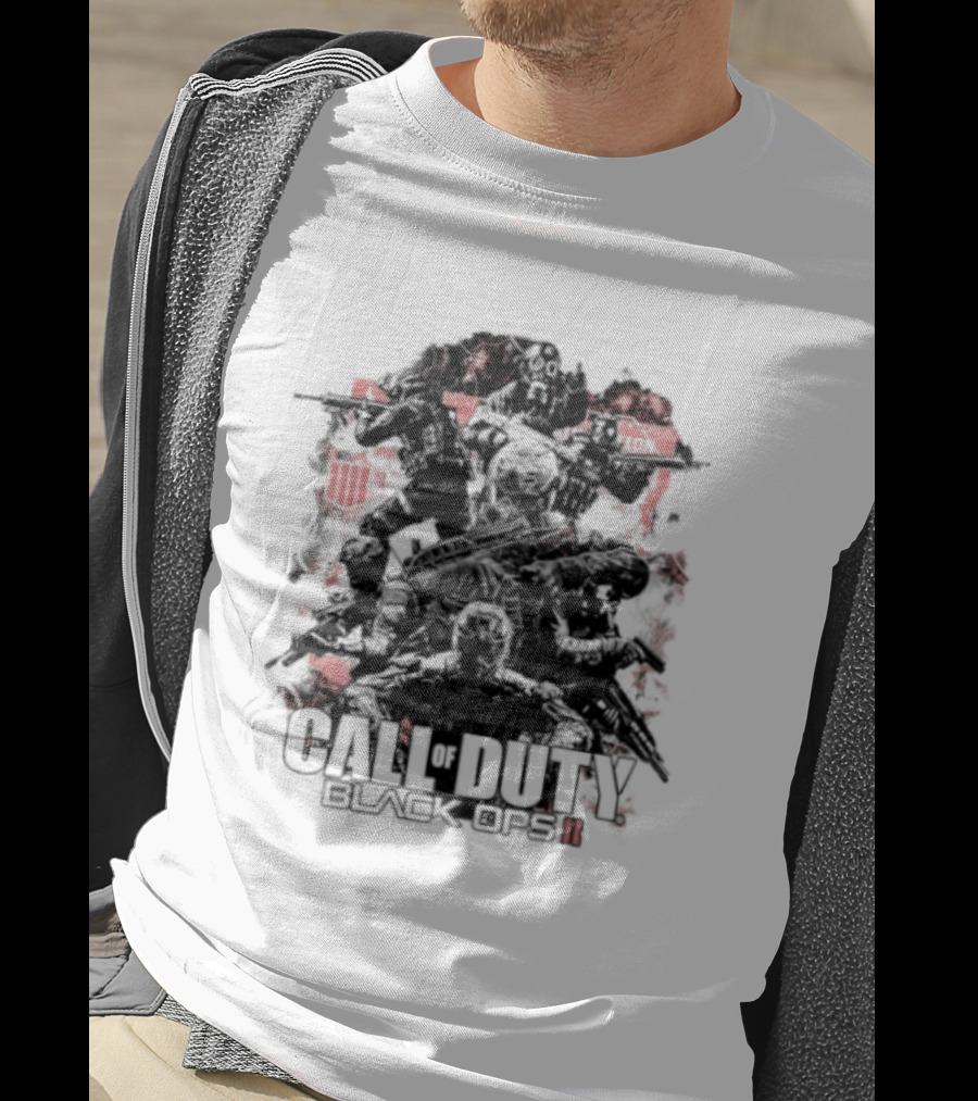 Call Of Duty Black Ops II Video Game Shooter Red T-Shirt