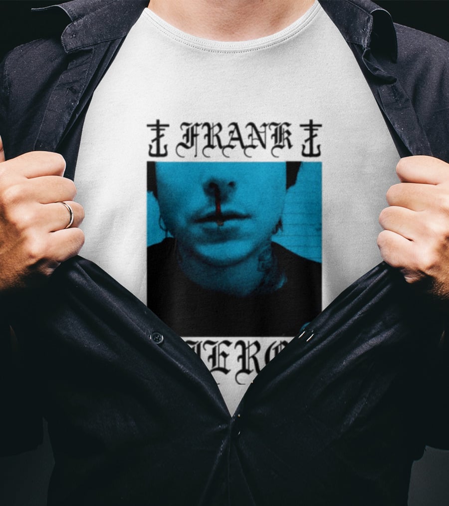 FRANK IERO Bloody Nose Blue White T-Shirt
