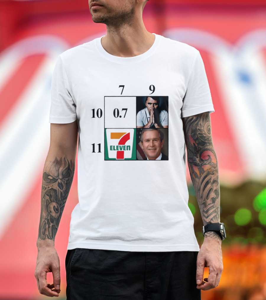 7 Eleven 07 George W. Bush Charlie Kirk Punnett Square 9 10 11 T-Shirt