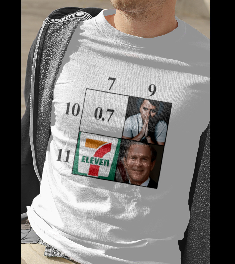 7 Eleven 07 George W. Bush Charlie Kirk Punnett Square 9 10 11 T-Shirt