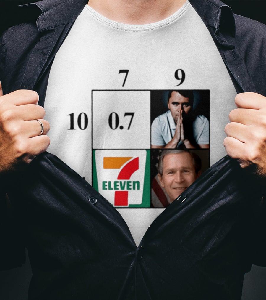 7 Eleven 07 George W. Bush Charlie Kirk Punnett Square 9 10 11 T-Shirt