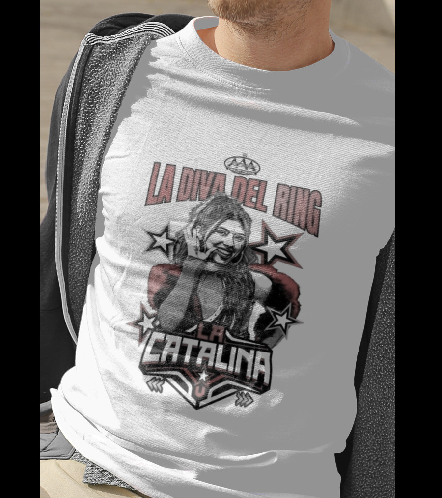 La Catalina AAA La Diva Del Ring Wrestling Star Crowned Glory T-Shirt